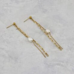 Boucles D'oreilles Éclisse En Acier -Mathieu Blan Chard Soldes boucles d oreilles eclisse en acier mathieu blanchard collier double avec perle baroque en acier mathieu blanchard mathieu blanchard joaillerie 1105058456
