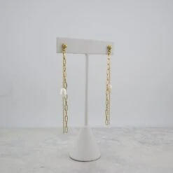 Boucles D'oreilles Éclisse En Acier -Mathieu Blan Chard Soldes boucles d oreilles eclisse en acier mathieu blanchard collier double avec perle baroque en acier mathieu blanchard mathieu blanchard joaillerie 1105058459