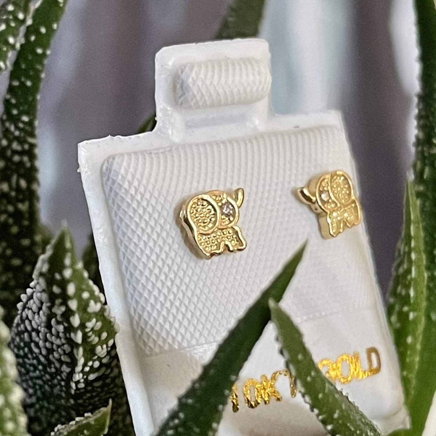 Boucles d'oreilles Éléphanteaux en or 10K Boucles D'oreilles Éléphanteaux En Or 10K -Mathieu Blan Chard Soldes boucles d oreilles elephanteaux et cz sur or 10k 30462964826279