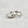 Boucles D'oreilles Huggies Torsade En Argent Sterling