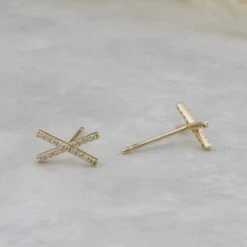 Boucles D'oreilles X En Or 14K Et Moissanite 3 Boucles D'oreilles X En Or 14K Et Moissanite -Mathieu Blan Chard Soldes boucles d oreilles x en or 14k et moissanite dore or 14k mathieu blanchard boucles d oreilles x en or 14k et moissanite mathieu blanchard mathieu blanchard joaillerie 1143897643