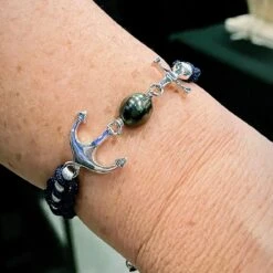 Bracelet Ancre Marine Macramé, Argent Sterling Et Perle De Tahiti -Mathieu Blan Chard Soldes bracelet ancre marine macrame argent sterling et perle de tahiti tereva colas bracelets mathieu blanchard 40549986337016