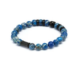 Bracelet Blue Sea 2 Bracelet Blue Sea -Mathieu Blan Chard Soldes bracelet blue sea skeletonhd bracelet blue sea en pierres bleu imperial naturel mathieu blanchard x skeletonhd mathieu blanchard joaillerie 1170887064