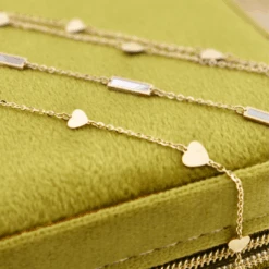 Bracelet Coeurs En Or 10K