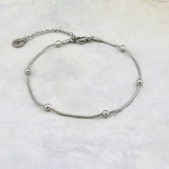 Bracelet De Cheville Billes En Acier