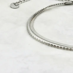 Bracelet De Cheville Double En Acier -Mathieu Blan Chard Soldes bracelet de cheville double en acier mathieu blanchard pbrm14225s bracelet de cheville double boho en acier mathieu blanchard mathieu blanchard joaillerie 1170887245