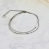 Bracelet De Cheville Double En Acier