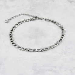 Bracelet De Cheville Figaro En Acier
