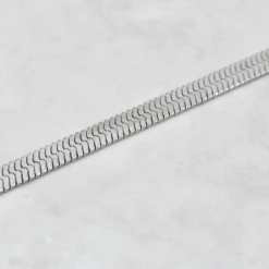 Bracelet De Cheville Maille Anglaise En Acier