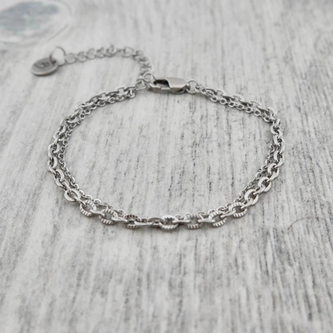 Bracelet Double Audace en acier Bracelet Double Audace En Acier -Mathieu Blan Chard Soldes bracelet double audace en acier mathieu blanchard bracelet double en acier inox mathieu blanchard mathieu blanchard joaillerie 40810902028536