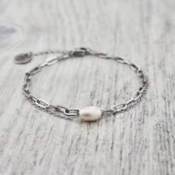 Bracelet Double Éclisse En Acier