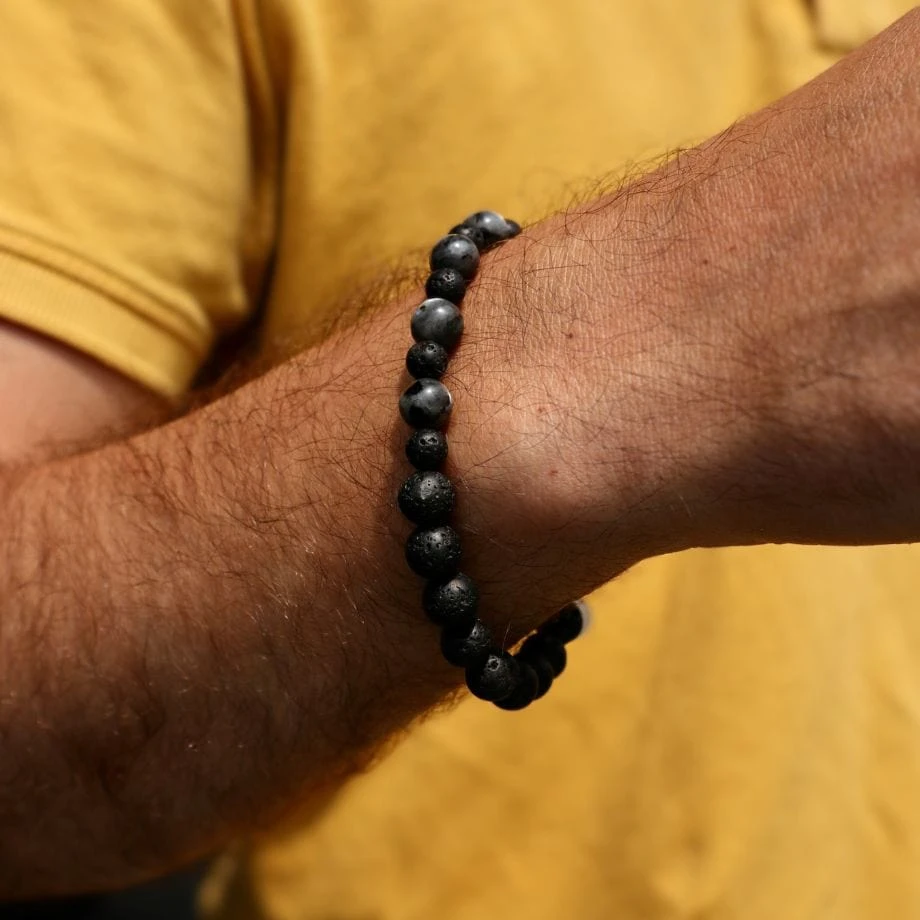 Bracelet Magmatique en labradorite et pierre de lave Bracelet Magmatique En Labradorite Et Pierre De Lave -Mathieu Blan Chard Soldes bracelet magmatique en labradorite et pierre de lave mathieu blanchard mathieu blanchard 39381915205880