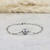 Bracelet Oceania En Argent Sterling Et Perle De Tahiti