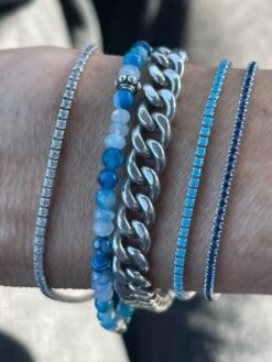 Bracelet Tennis Exclusive Bleu En Argent Sterling 4 Bracelet Tennis Exclusive Bleu En Argent Sterling -Mathieu Blan Chard Soldes bracelet tennis exclusive bleu en argent sterling caroline neron bracelets de cheville mathieu blanchard 40487465746680