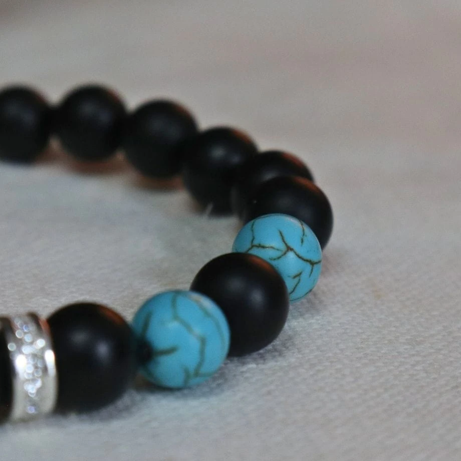 Bracelet turquoise, onyx et argent sterling Bracelet Turquoise, Onyx Et Argent Sterling -Mathieu Blan Chard Soldes bracelet turquoise onyx et argent sterling mathieu blanchard bracelets mathieu blanchard 39370997989624