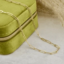 Chaîne Paperclip En Or 10K