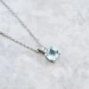 Collier Aqua En Or 14K, Diamants Et Topaze