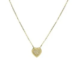 Collier Coeur En Or 10K 13 Collier Coeur En Or 10K -Mathieu Blan Chard Soldes collier coeur cz en or jaune blanc ou rose 10k 29647778349223