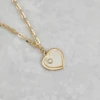 Collier Coeur Nacré En Or 10K