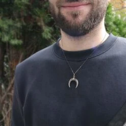 Collier Corne En Argent Sterling, Or 14K Et Saphirs Noirs -Mathieu Blan Chard Soldes collier corne en argent sterling or 14k et saphirs noirs mathieu blanchard mathieu blanchard 39579293417720