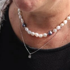 Collier De Perles Baroques Sérénité Et Argent Sterling