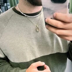 Collier De Perles De Riz Et Argent Sterling -Mathieu Blan Chard Soldes collier de perles de riz et argent sterling argent sterling 16 pouces 1 5 pouces d extension mathieu blanchard mathieu blanchard 39435667341560
