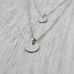 Collier Double Charm En Acier -Mathieu Blan Chard Soldes collier double charm en acier argent mathieu blanchard colliers mathieu blanchard 40444733817080