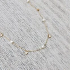 Collier En Or 14K Serti De Diamants Et Perles -Mathieu Blan Chard Soldes collier en or 14k serti de diamants et perles mathieu blanchard mathieu blanchard 40431733899512