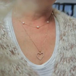 Collier En Or Jaune 10K Et Perles