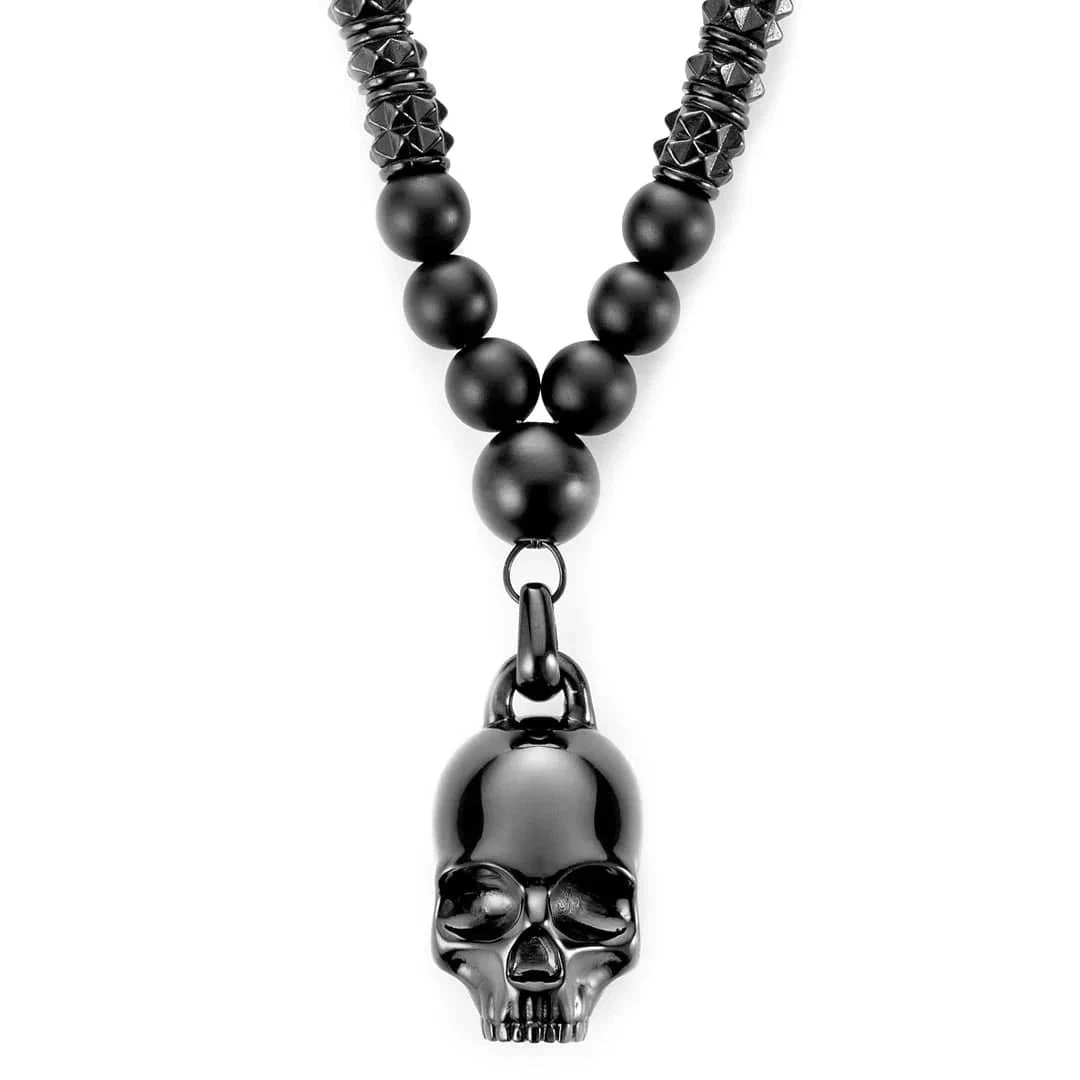 Collier Memento Mori en acier Collier Memento Mori En Acier -Mathieu Blan Chard Soldes collier memento mori en acier skeletonhd collier tete de mort en acier inox pour homme mathieu blanchard mathieu blanchard joaillerie 1170887106