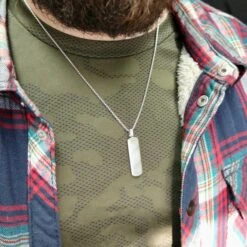 Collier Plaque En Acier