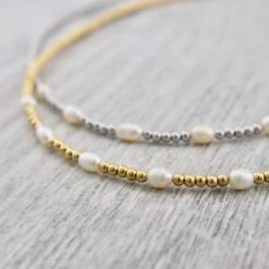 Collier Zéphyr En Acier Et Perles