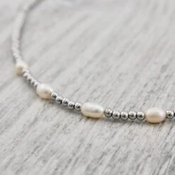 Collier Zéphyr En Acier Et Perles -Mathieu Blan Chard Soldes collier zephyr en acier et perles mathieu blanchard pendants mathieu blanchard 40510433722616