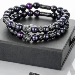 Duo De Bracelets Dark Purple