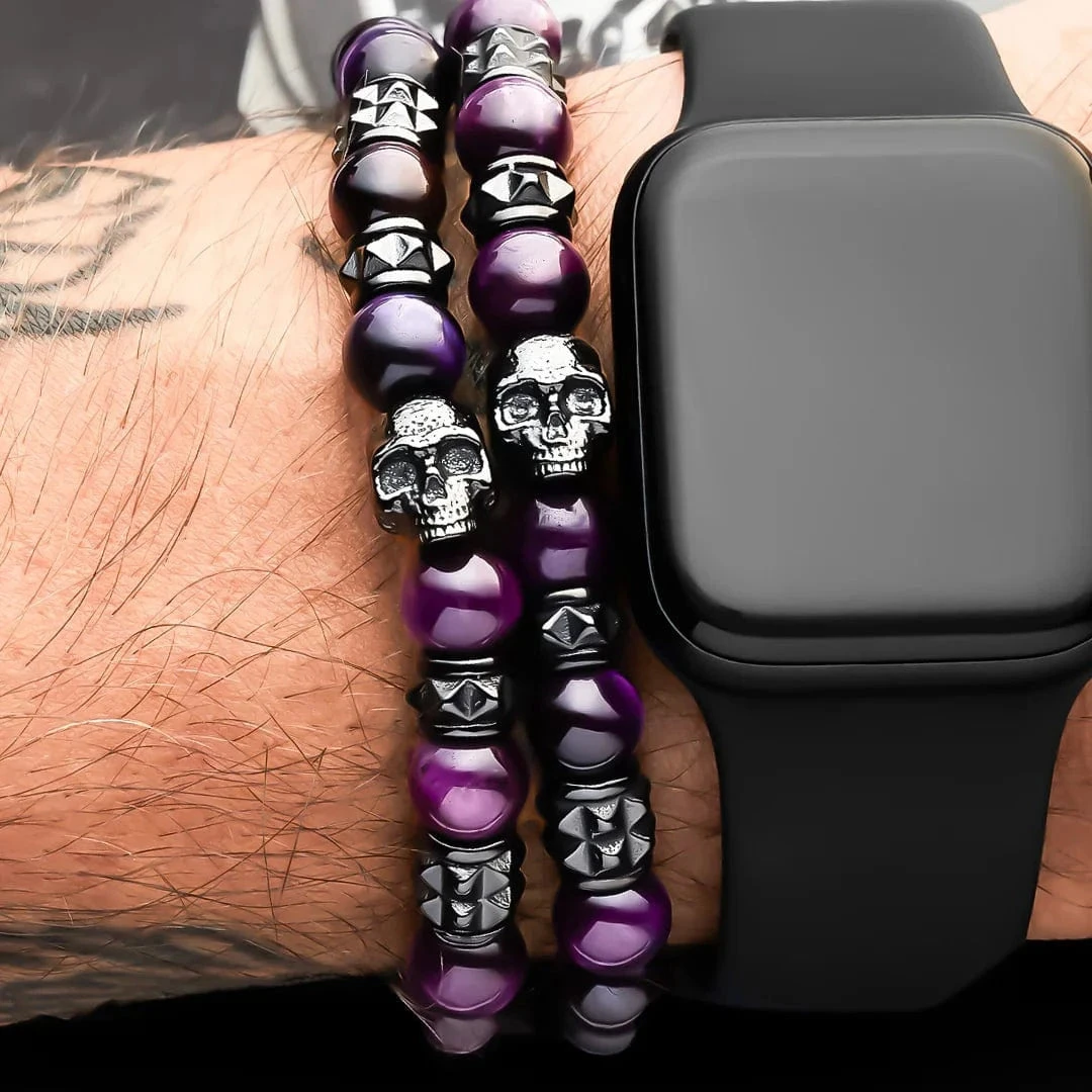 Duo de bracelets Dark Purple Duo De Bracelets Dark Purple -Mathieu Blan Chard Soldes duo de bracelets dark purple skeletonhd duo de bracelets specter skeletonhd mathieu blanchard mathieu blanchard joaillerie 1170887032