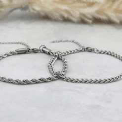 Duo De Bracelets Torsade & Gourmette En Acier 4 Duo De Bracelets Torsade & Gourmette En Acier -Mathieu Blan Chard Soldes duo de bracelets torsade gourmette en acier mathieu blanchard pdum14278s duo de bracelets torsade gourmette 4 5mm en acier inox mathieu blanchard mathieu blanchard joaillerie 1170887139