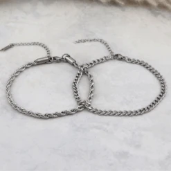 Duo De Bracelets Torsade & Gourmette En Acier 2 Duo De Bracelets Torsade & Gourmette En Acier -Mathieu Blan Chard Soldes duo de bracelets torsade gourmette en acier mathieu blanchard pdum14278s duo de bracelets torsade gourmette 4 5mm en acier inox mathieu blanchard mathieu blanchard joaillerie 1170887140