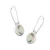 Boucles D'oreilles Floral En Argent Fin Et émail