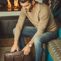 Montre Joseph En Cuir Tan -Mathieu Blan Chard Soldes haydn cuir montre joseph en cuir tan 36170545889528