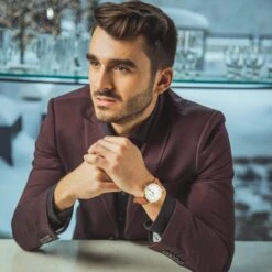 Montre Joseph En Cuir Tan -Mathieu Blan Chard Soldes haydn cuir montre joseph en cuir tan 36170546282744