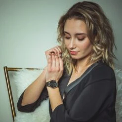 Montre Chrono Milly En Cuir Noir -Mathieu Blan Chard Soldes haydn montre chrono milly en cuir noir 36170098639096