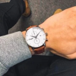 Montre Chrono William En Cuir Tan -Mathieu Blan Chard Soldes haydn montre chrono william en cuir tan 36921565151480