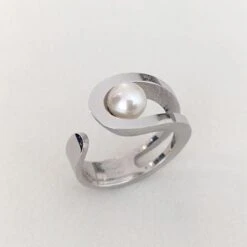 Bague En Argent Sterling Et Perle