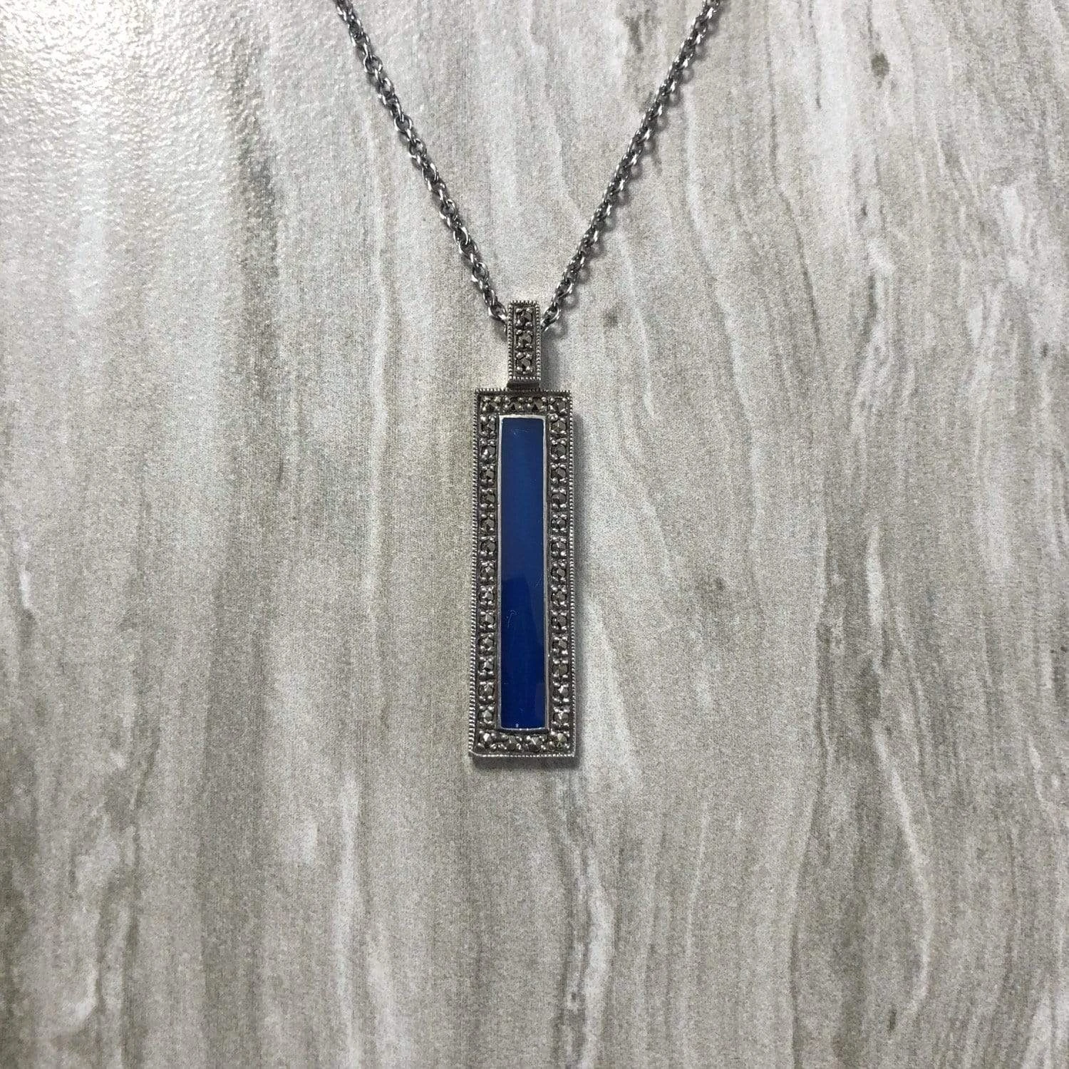 Collier Émail en argent et marcassites Collier Émail En Argent Et Marcassites -Mathieu Blan Chard Soldes larus argent 925 16 pouces collier en argent 925 et marcassites 20991203704999