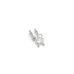 Breloque Chat En Argent Sterling