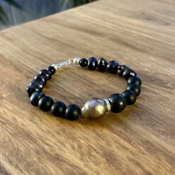 Bracelet De Perles, Terre Cuite, Jaspe, Onyx Et Argent Sterling 2 Bracelet De Perles, Terre Cuite, Jaspe, Onyx Et Argent Sterling -Mathieu Blan Chard Soldes mathieu blanchard 7 pouces bracelet de perles terre cuite jaspes onyx et argent 925 36162954297592