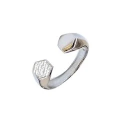 Bague Simple Hexa En Argent Sterling