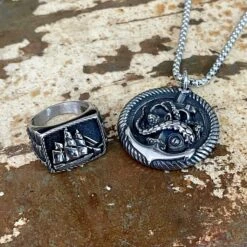 Bague Bateau En Acier -Mathieu Blan Chard Soldes mathieu blanchard bague bague bateau en acier 36306684346616