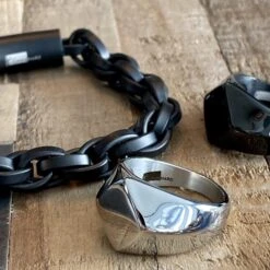 Bague La Corsé En Acier -Mathieu Blan Chard Soldes mathieu blanchard bague bague la corse en acier 36303859843320