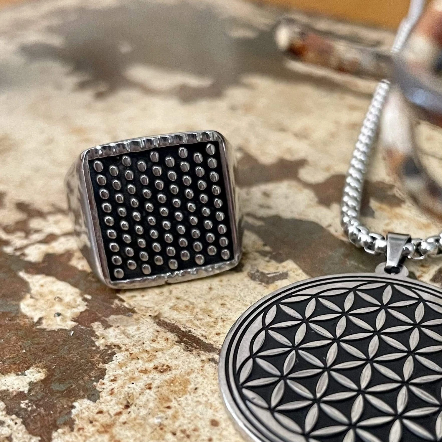 Bague La force en acier Bague La Force En Acier -Mathieu Blan Chard Soldes mathieu blanchard bague bague la force en acier 36303585542392